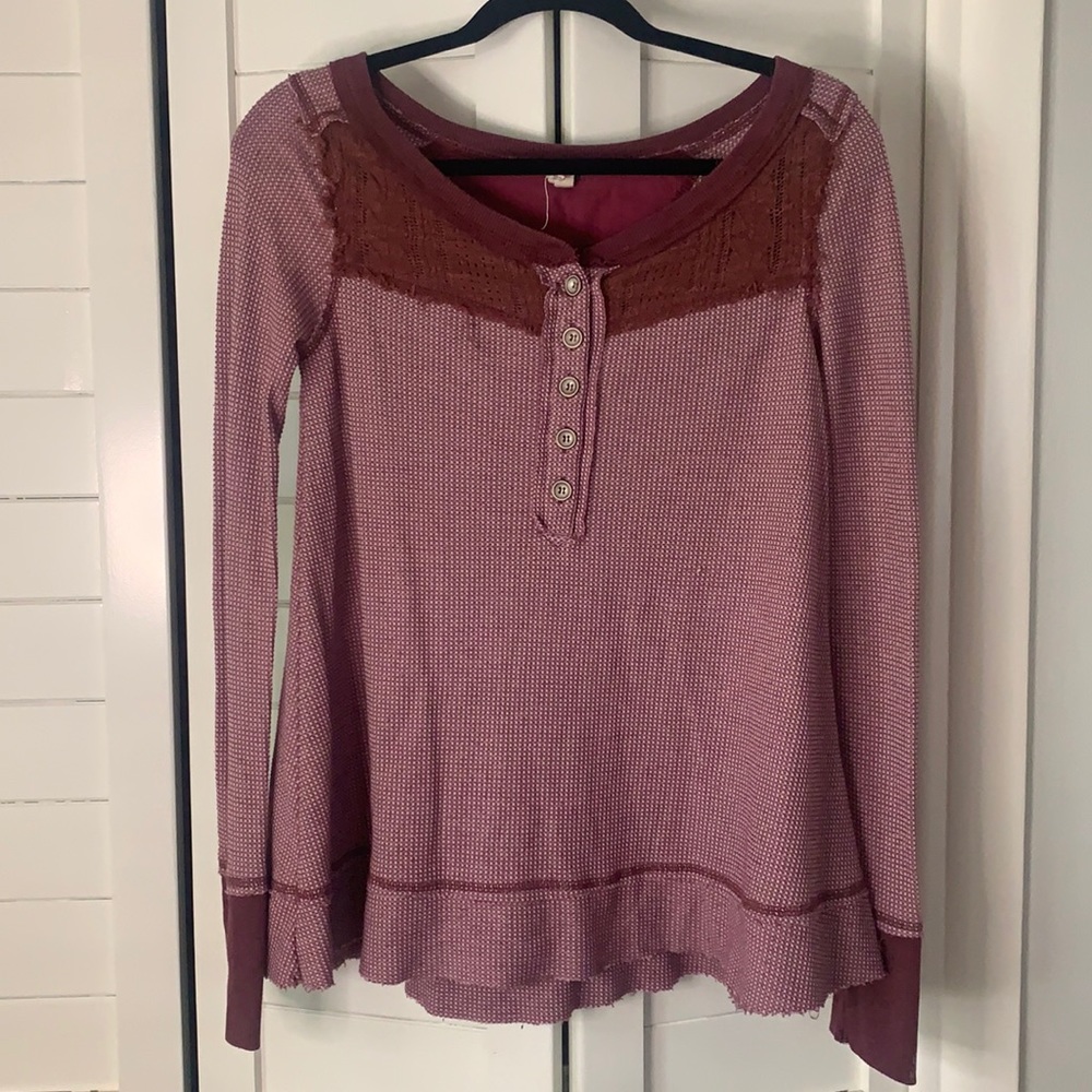 WE THE FREE maroon tunic top
